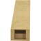 Ekena Millwork 5-inch W x 12-inch D x 12-inch H Copenhagen Rough Cedar Woodgrain TimberThane Knee Brace, Primed BRCUR05X12X12CHGRCPR - alternate 3